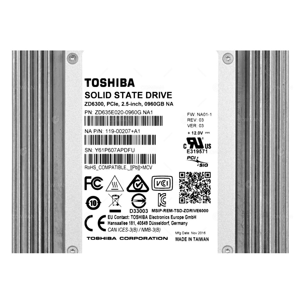 108-00421 NETAPP 1TB NVME SSD CACHE DRIVE FOR FAS9000 111-02727, 108-00421+A0, ZD635E020-0960G.NA1, ZD6300